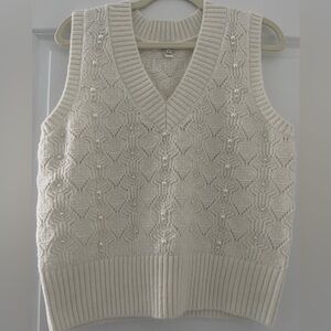 Pearl Embellished Sweater Vest